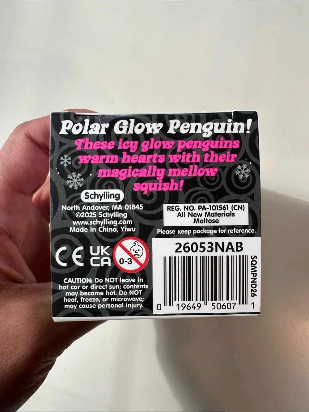 NeeDoh Polar Glow Penguin - Purple with green hat 🐧✨
